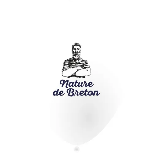 Ballons publicitaires diamètre 30/34cm imprimés sur 1 face en 1 couleur, par sérigraphie