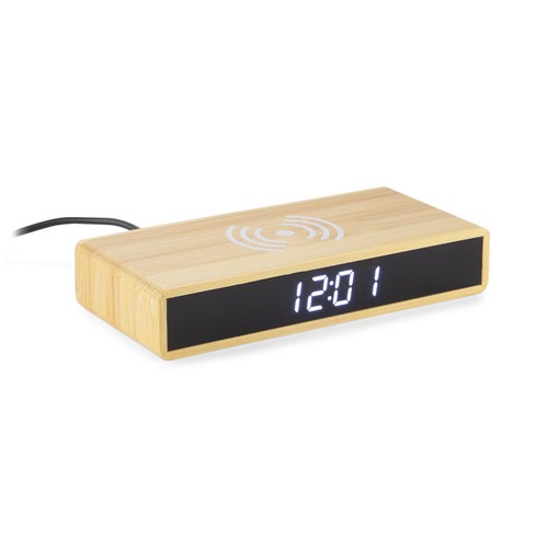 Horloge de Bureau Multifonction avec Chargeur Sans Fil Personnalisable