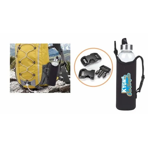 Bouteille d'eau en verre avec couvercle (500 ml)