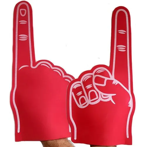 Main géante EVA personnalisable 1 doigt - Expédition express 48/72h