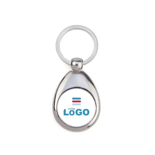 Porte clés Métal Rond avec jeton - France