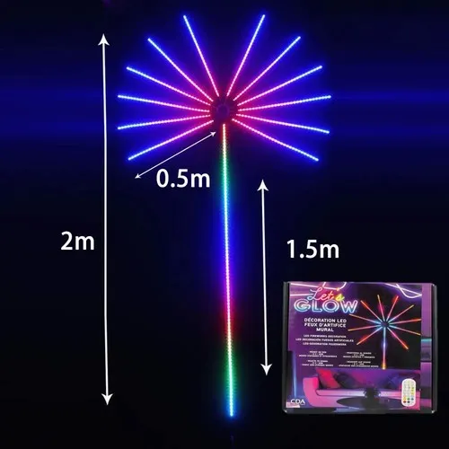 Feux d'artifice mural 156 LED diam 125 cm