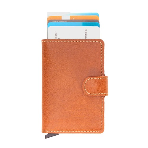 Porte-cartes cuir RFID personnalisable - Cadeau d'affaires premium