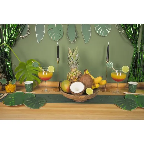 Assiettes Jetables Carrées Tricolores 23cm - Lot de 8