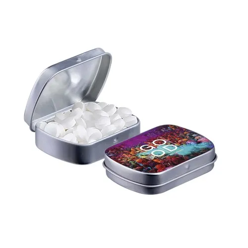 Boîte métal personnalisée avec bonbons menthe - Cadeau d'entreprise