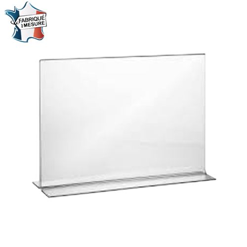 Chevalet Plexiglas Personnalisable sur Socle - Fabrication sur Mesure