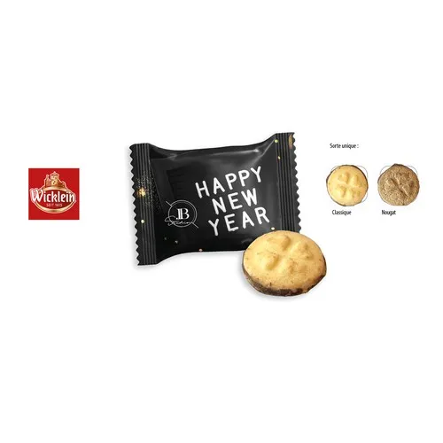 Biscuits Porte-Bonheur Personnalisés au Nougat - Trèfle Chocolaté