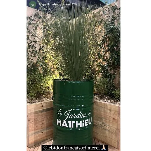 Jardinière Bidon Personnalisée 220L - Acier Galvanisé Fabrication Française