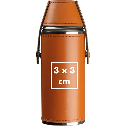 Flasque en acier inoxydable avec 2 pinces FILIPINA