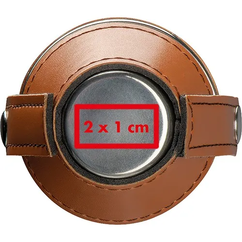 Flasque en acier inoxydable avec 2 pinces FILIPINA