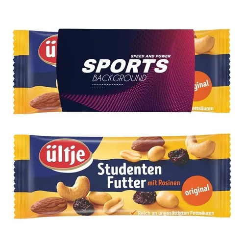 fruits secs avec emballage individuel imprimé