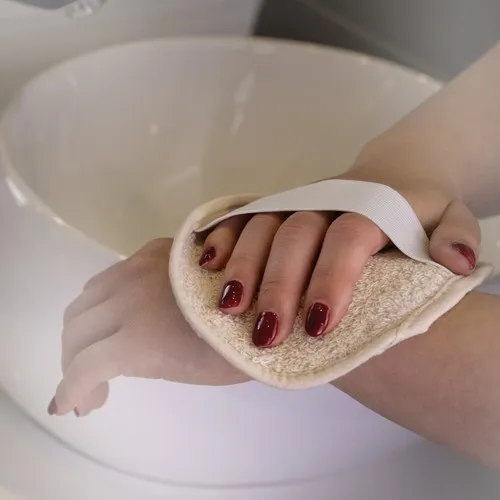 Gant de toilette en jute