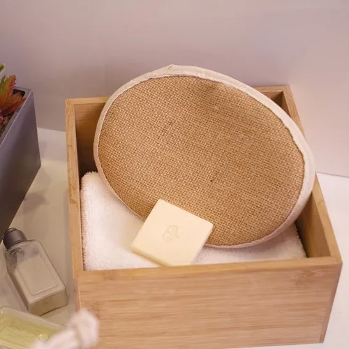 Gant de toilette en jute