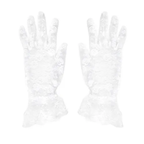 GANTS BLANCS COURTS EN DENTELLE