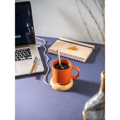 GATES. Chauffe-tasse avec corps en bambou