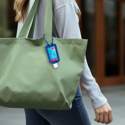 Gel de nettoyage des mains, Bumper de 50 ml, bleu, Body Label  (R-PET)