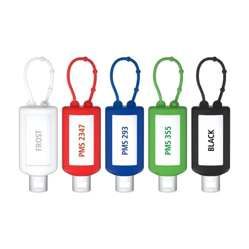 Gel de nettoyage des mains, Bumper de 50 ml, rouge, Body Label  (R-PET)