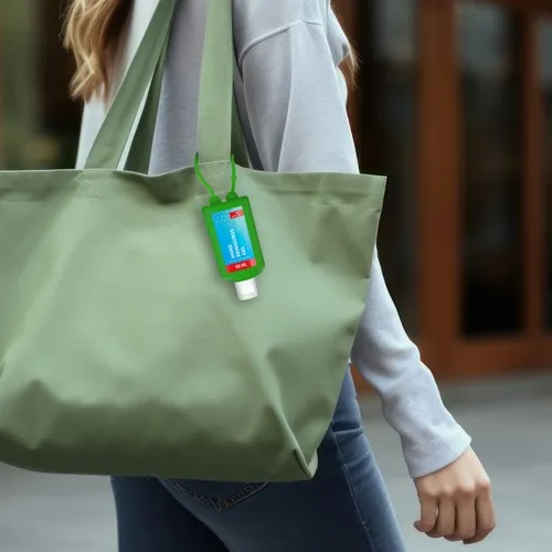 Gel de nettoyage des mains, Bumper de 50 ml, vert, Body Label  (R-PET)