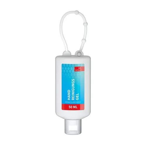 Gel de nettoyage des mains, Bumper de 50 ml, white, Body Label  (R-PET)