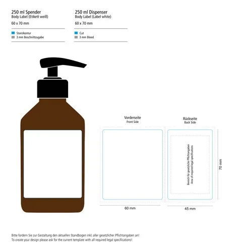 Gel Douche Gingembre-Citron Vert, 250 ml, Body Label (R-PET)
