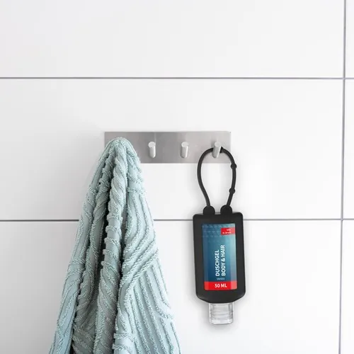 Gel Douche Rosmarin-Gingembre, Bumper de 50 ml, noir, Body Label (R-PET)