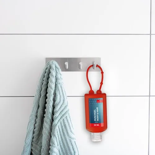 Gel Douche Rosmarin-Gingembre, Bumper de 50 ml, rouge, Body Label (R-PET)