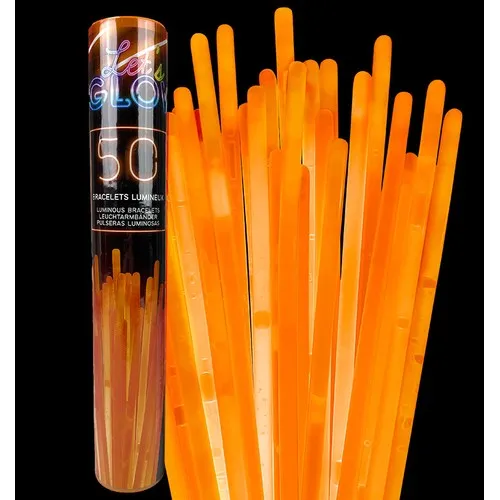 GLOW Tube de 50 bracelets BLEU 5x200mm