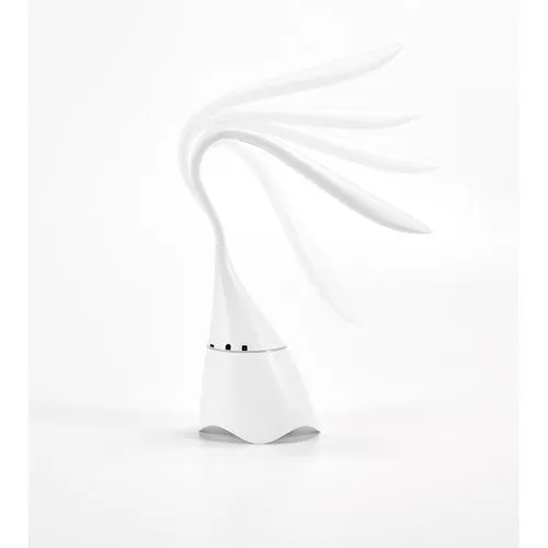 GRAHAME. Lampe de bureau portable avec haut-parleur et autonomie de 5h en ABS recyclé (100 % rABS)