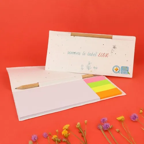 Grand bloc-note papier graines