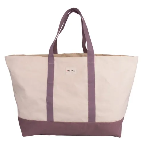 Grand sac plage en coton avec 4 poches