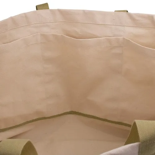 Grand sac plage en coton avec 4 poches