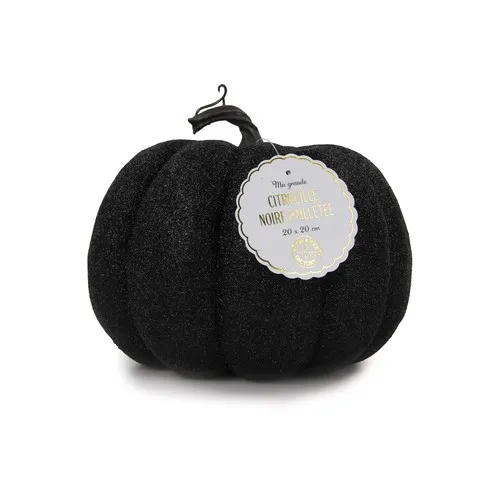 GRANDE CITROUILLE NOIRE PAILLETEE