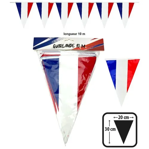 Guirl 20 fanions en plastique 20X30 cm BBR 10 M
