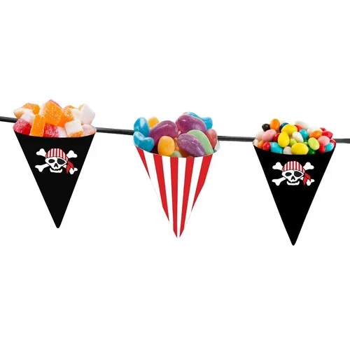 Guirlande 10 cones bonbons PIRATE 3 m