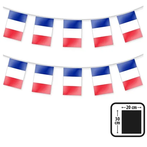 Guirlande 5m 8 fanions  plastique France