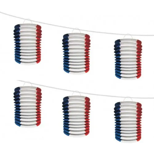 Guirlande de lampions Tricolore 3.60 mètres