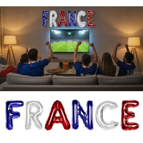 Guirlande foil FRANCE lettre h 35 cm