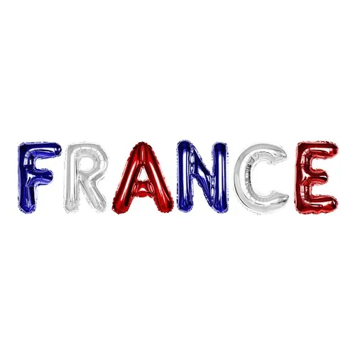 Guirlande foil FRANCE lettre h 35 cm