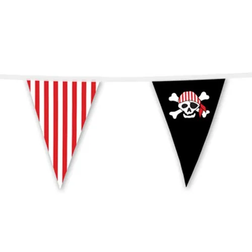 Guirlande PIRATE 5m 8 fanions papier triangulaires