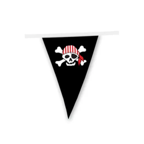 Guirlande PIRATE 5m 8 fanions papier triangulaires