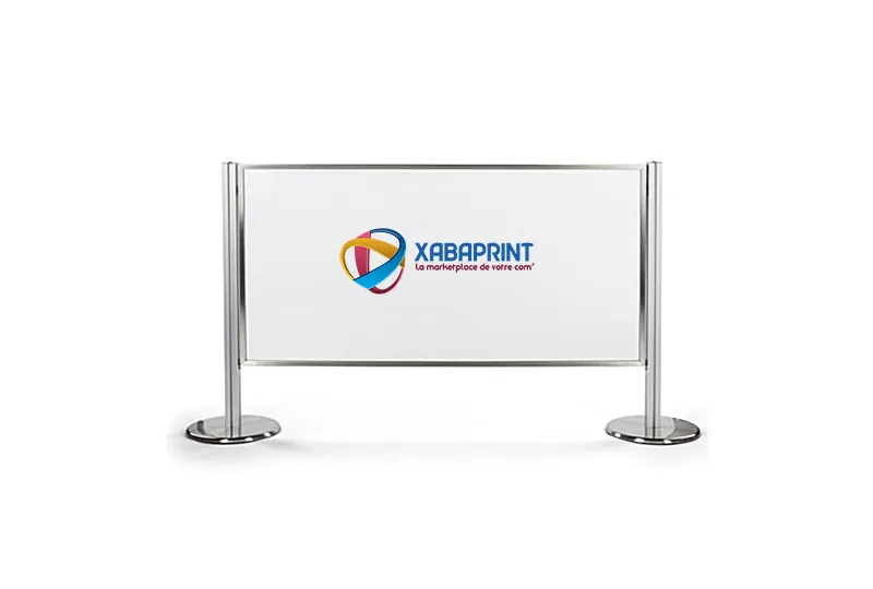 Un habillage pour barrière évènementielle ! Housse publicitaire