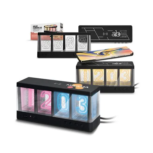 Horloge LED et chargeur à induction 15W