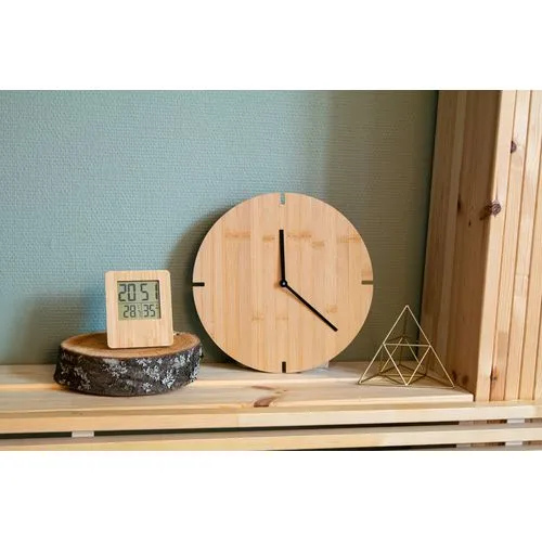 horloge murale en bambou Tokei