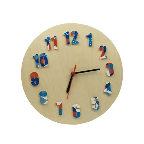 HORLOGE MURALE EN BOIS PERSONNALISABLE 30CM