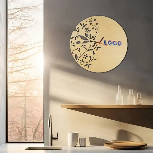 HORLOGE MURALE EN BOIS PERSONNALISABLE 45CM