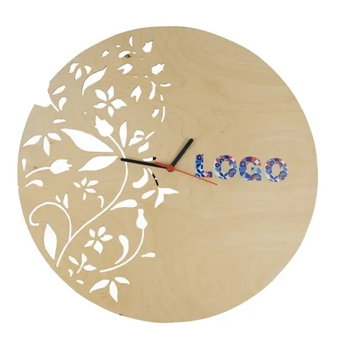 HORLOGE MURALE EN BOIS PERSONNALISABLE 45CM