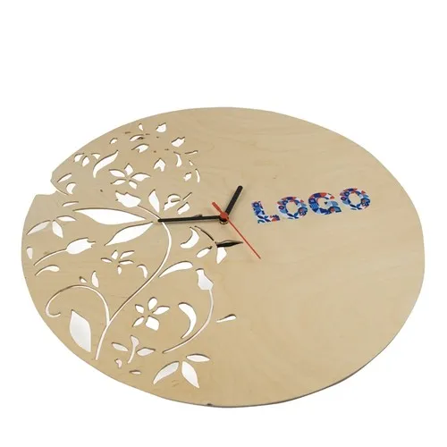 HORLOGE MURALE EN BOIS PERSONNALISABLE 45CM