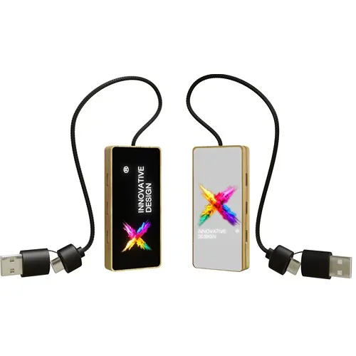 Hub lumineux 8-en-1 en FSC® 100% Bambou