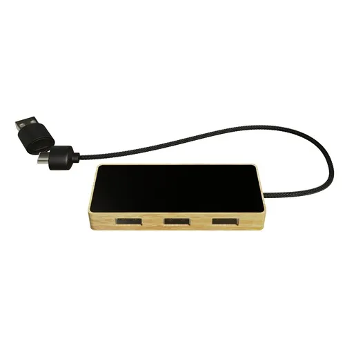 Hub lumineux 8-en-1 en FSC® 100% Bambou