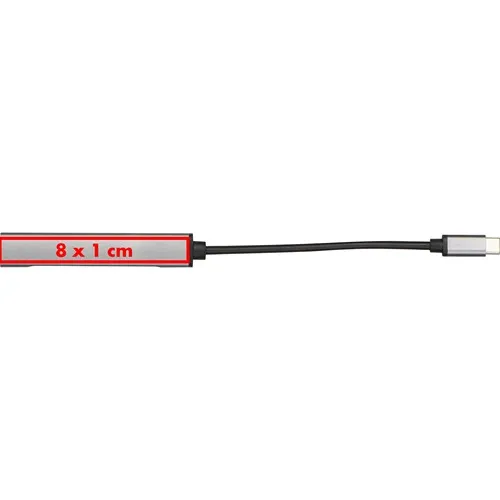 Hub USB en aluminium recyclé HILDEGARDA